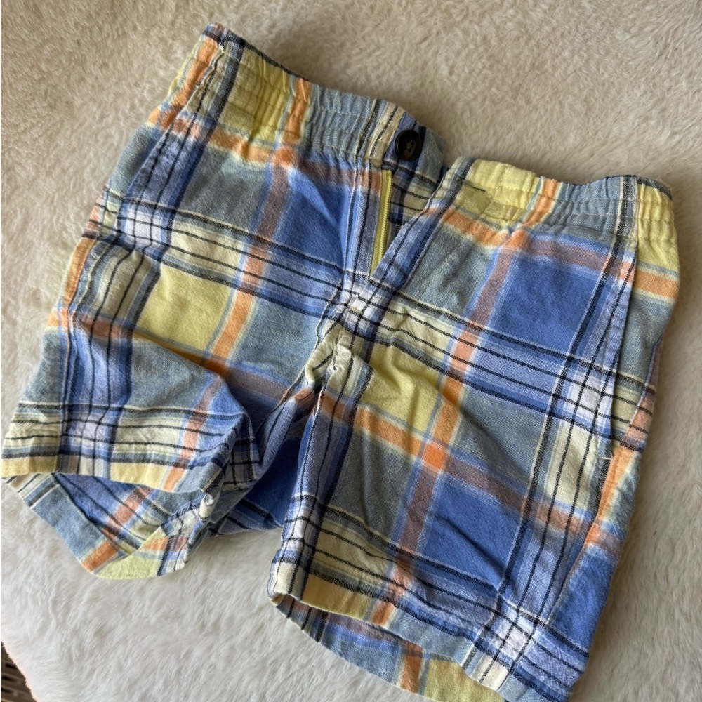 Janie & Jack boys plaid shorts - great condition